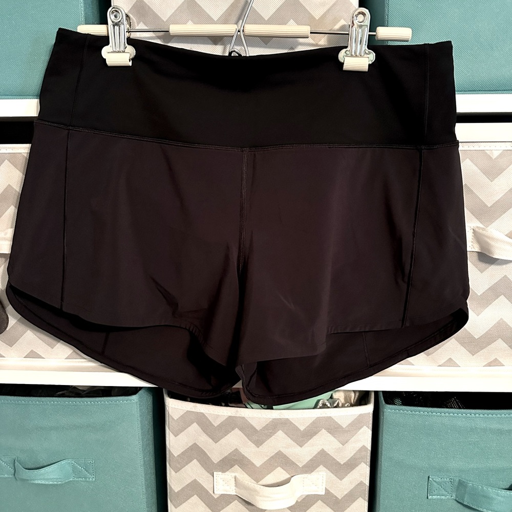 Lululemon Speed Up High Rise 4” SOLID BLACK - Picture 1 of 3